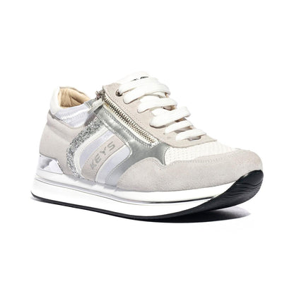 KEYS K7760 WHITE SILVER Sneakers Donna 