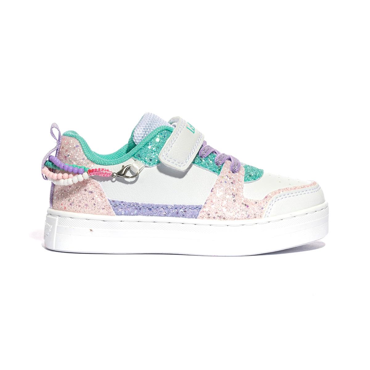 LELLI KELLY LKAA4010A00 BIANCO VERDE Sneakers Bambina 