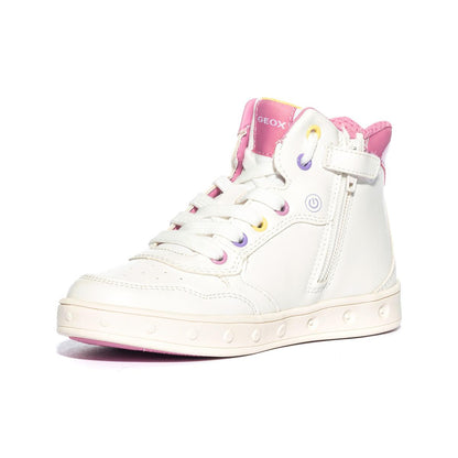 GEOX J368WC WHITE MULTICOLOR    C0653 Sneakers Bambina 
