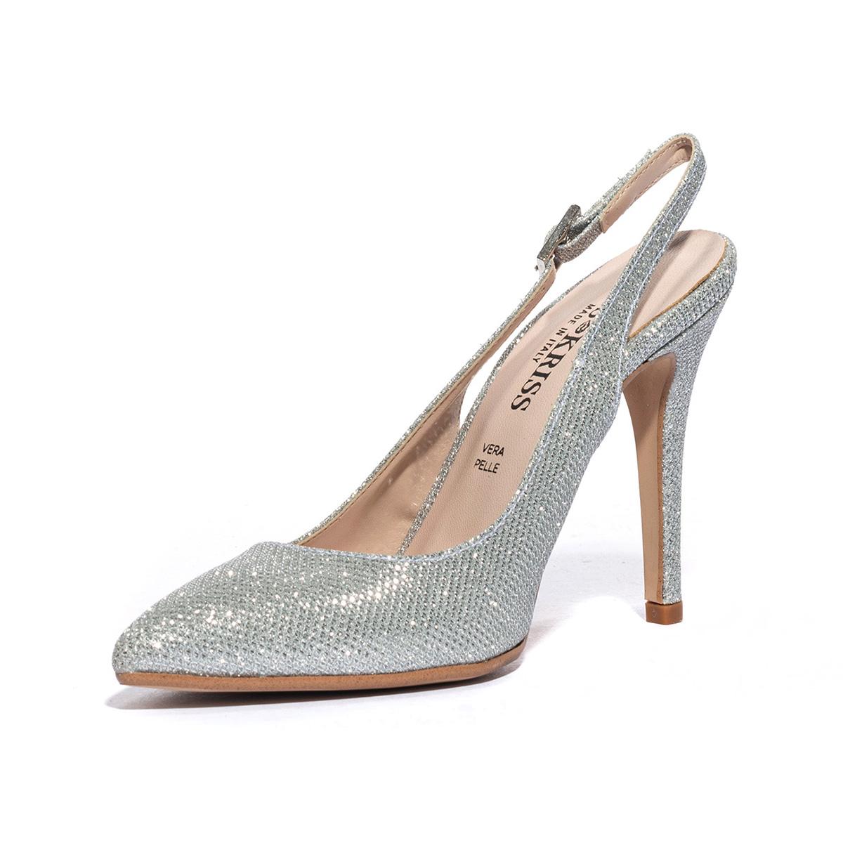 KISS KRISS 429 ARGENTO Decollete Donna 
