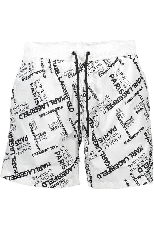 KARL LAGERFELD KL21MBM14_DA3AB04_BIANCOWHIT Bianco Costumi Uomo 