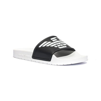ARMANI XVPS04 BLACK WHITE BLACK Ciabatte Uomo 