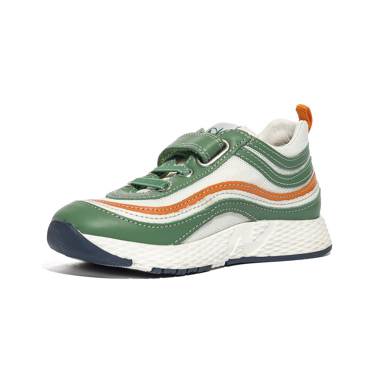 NATURINO 0012019017.01.1F28 GREEN.WHITE.ORANGE Sneakers Bambino 