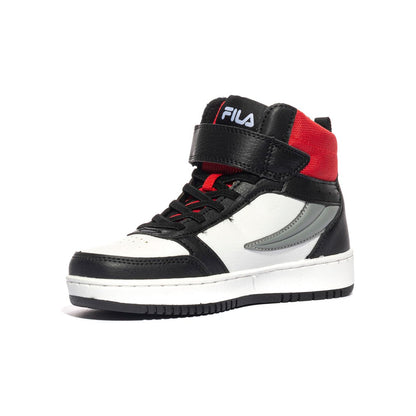 FILA REGA NF mid velcro kids FFK0229White-Black-Fila Red FILA