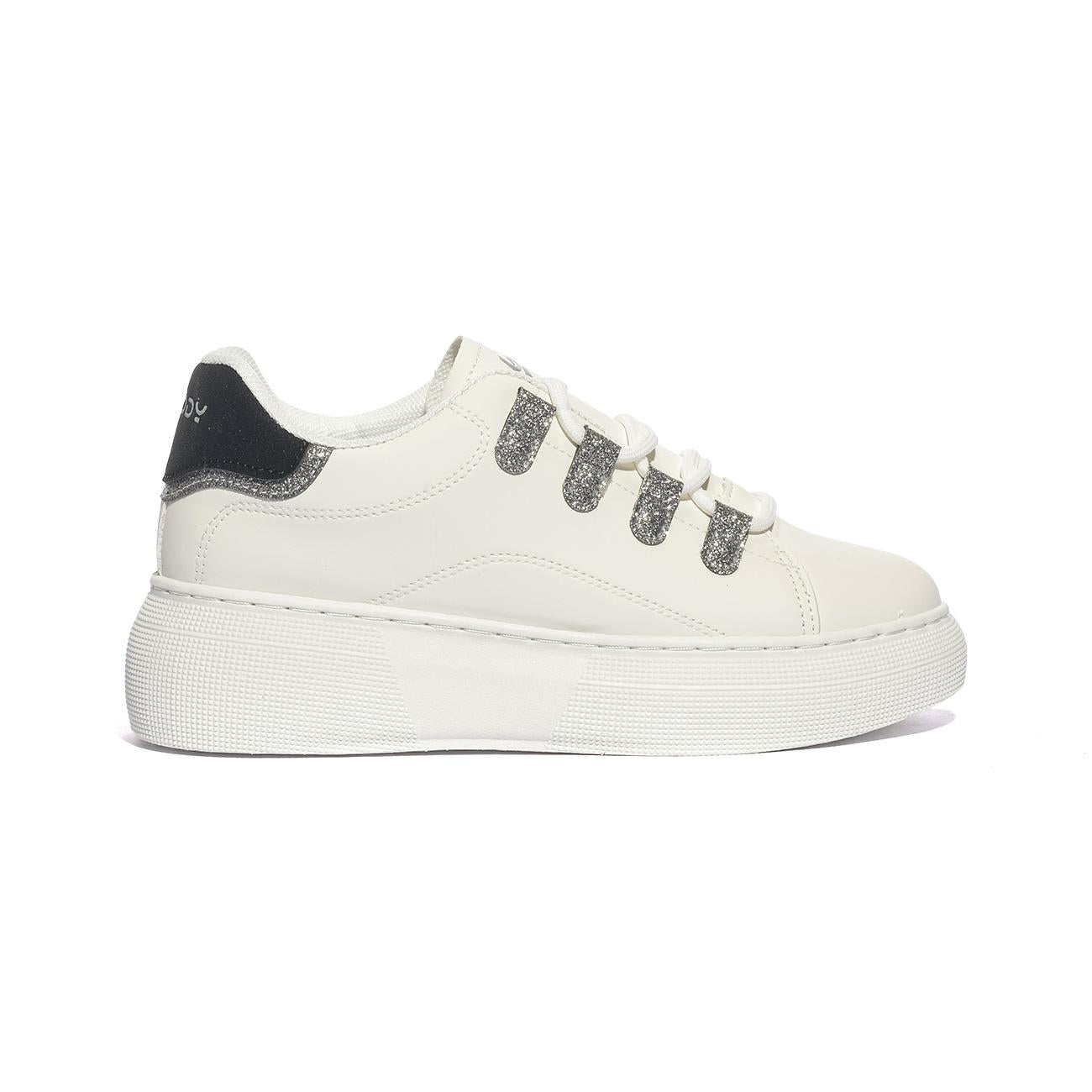 Sneakers Freddy Fy7714 Bianche FY7714WHITE BLACK FREDDY