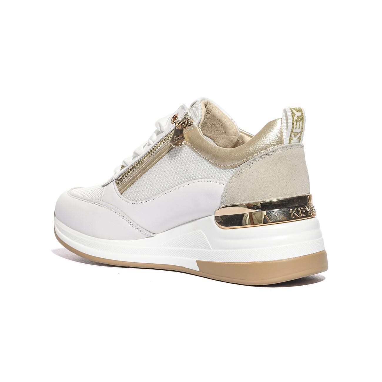 KEYS K10510 WHITE BEIGE Sneakers Donna 
