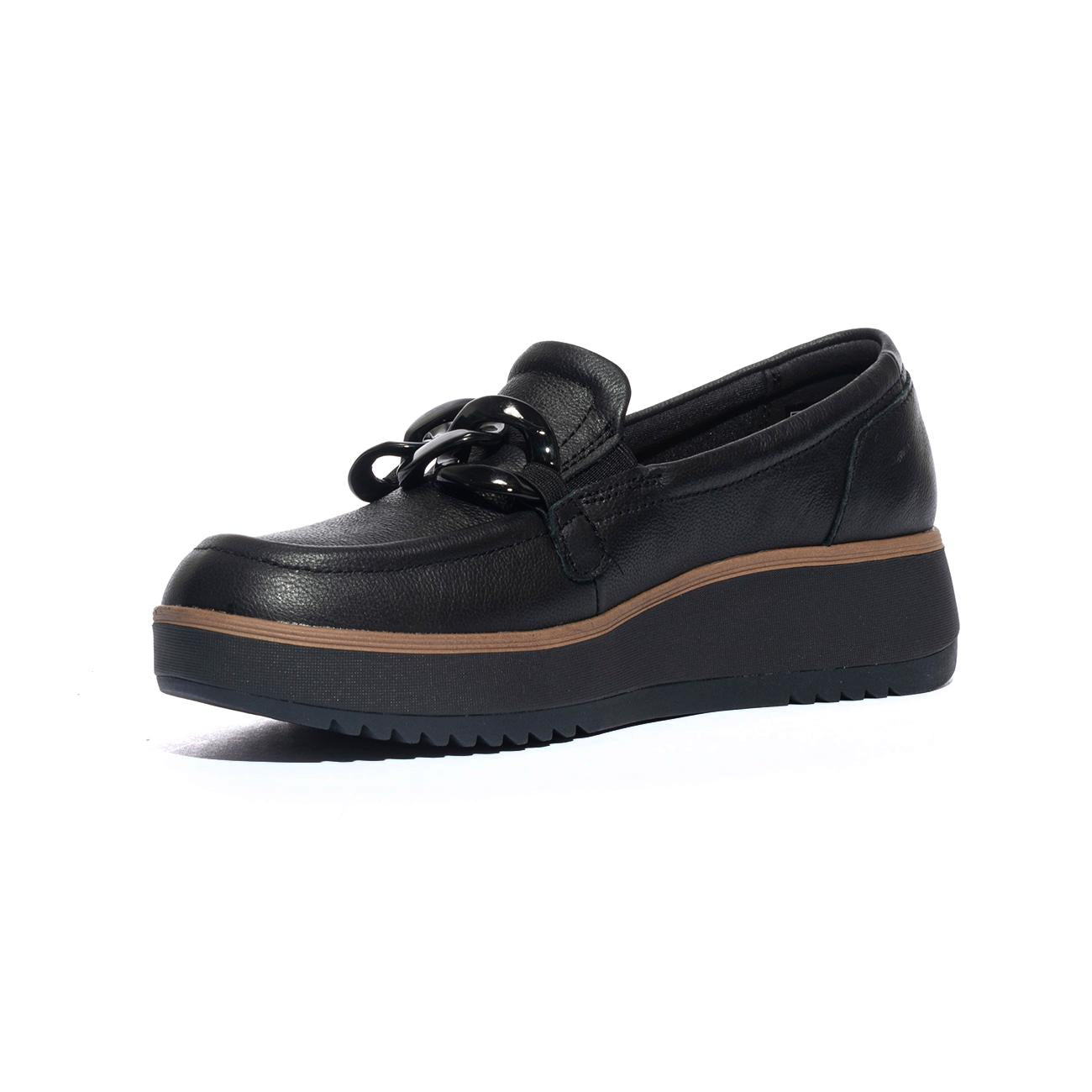 CLARKS 180109 BLACK LEA Slip-on Donna 