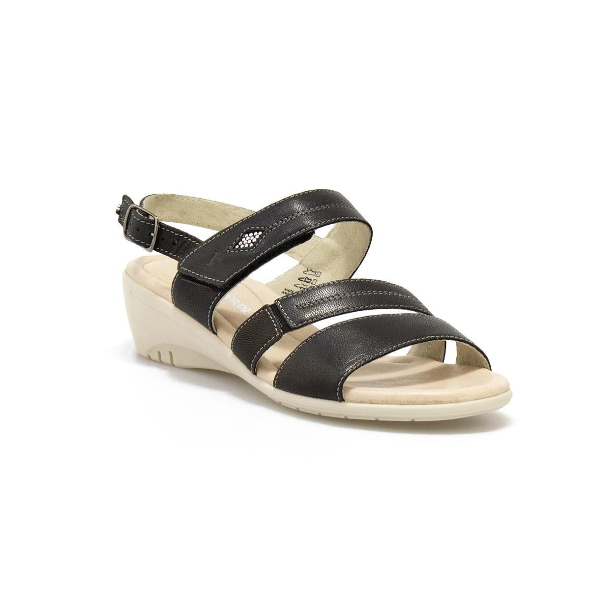 Sandalo Valleverde 16070 L-Memory Nero 