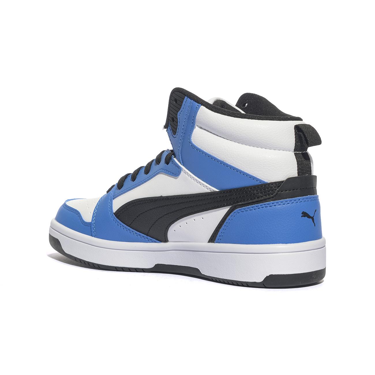 Sneakwrs Puma Rebound V6 Mid Blu 393831-06WHITE BLACK BLUE PUMA