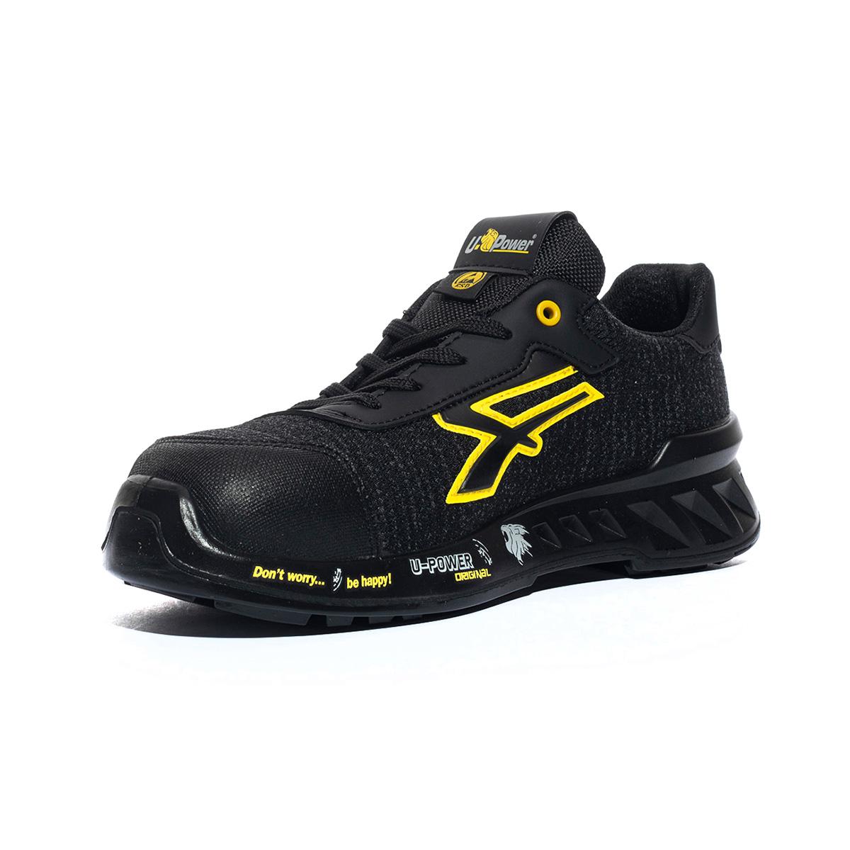 Sneakers Antinfortunistica U-power Frank Nere Gialle RV20036MIX U-POWER