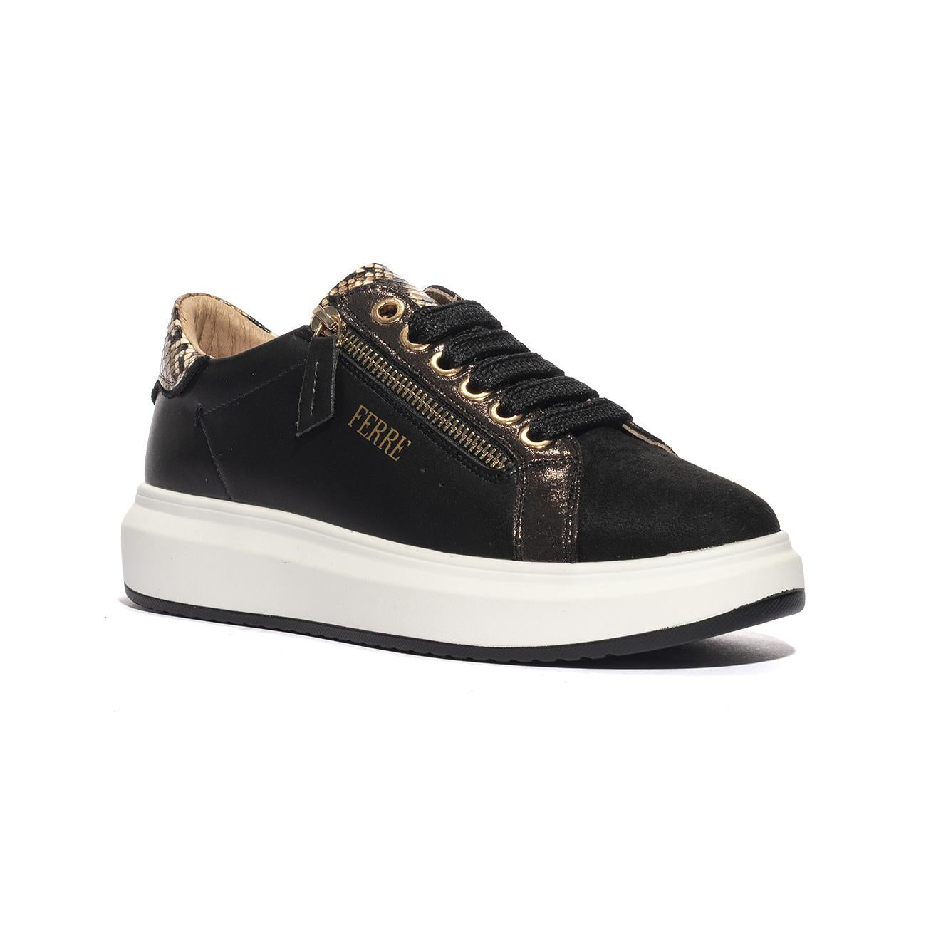FERRE' F441 BLACK BEIGE Sneakers Donna 