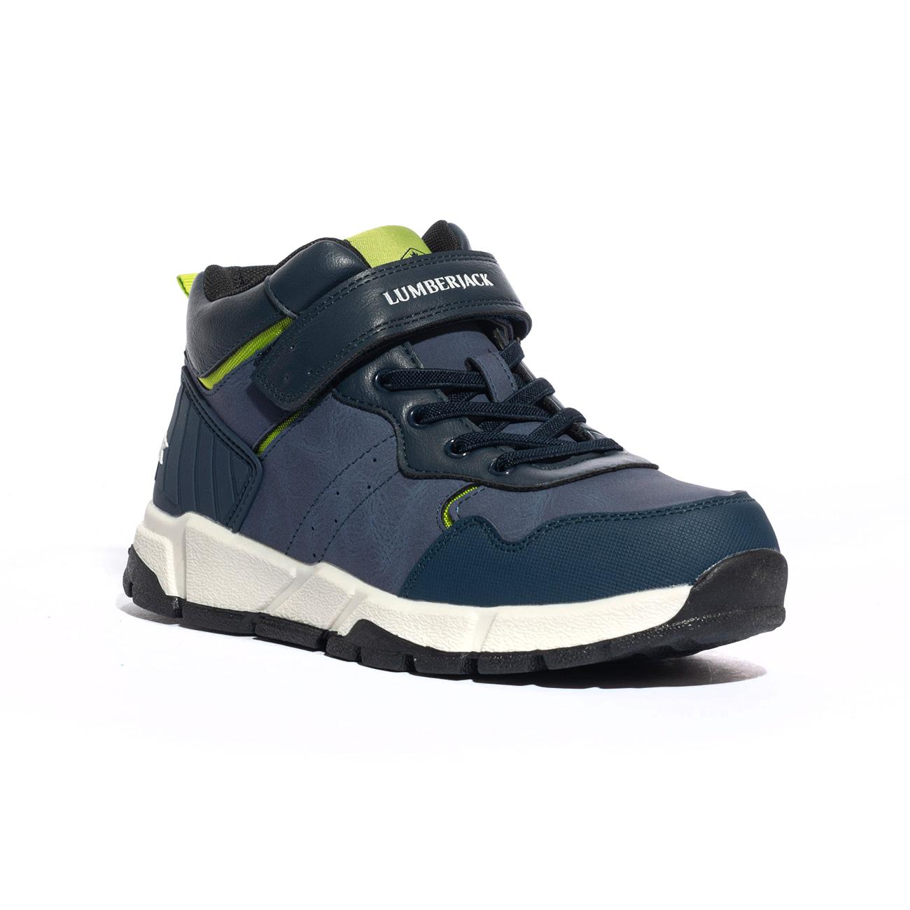 LUMBERJACK SBB9201-008 NAVY BLUE ACID GREEN Sneakers Bambino 