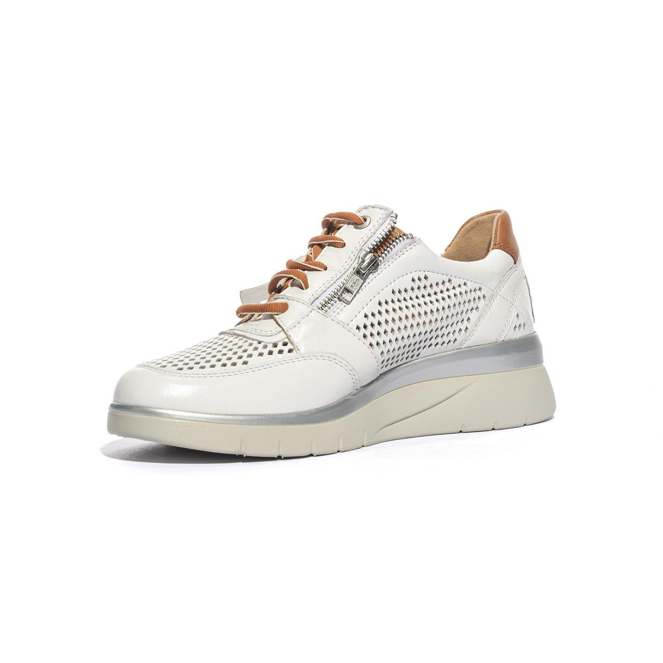 JOAN LEI 19313 WHITE CUOIO Sneakers Donna 