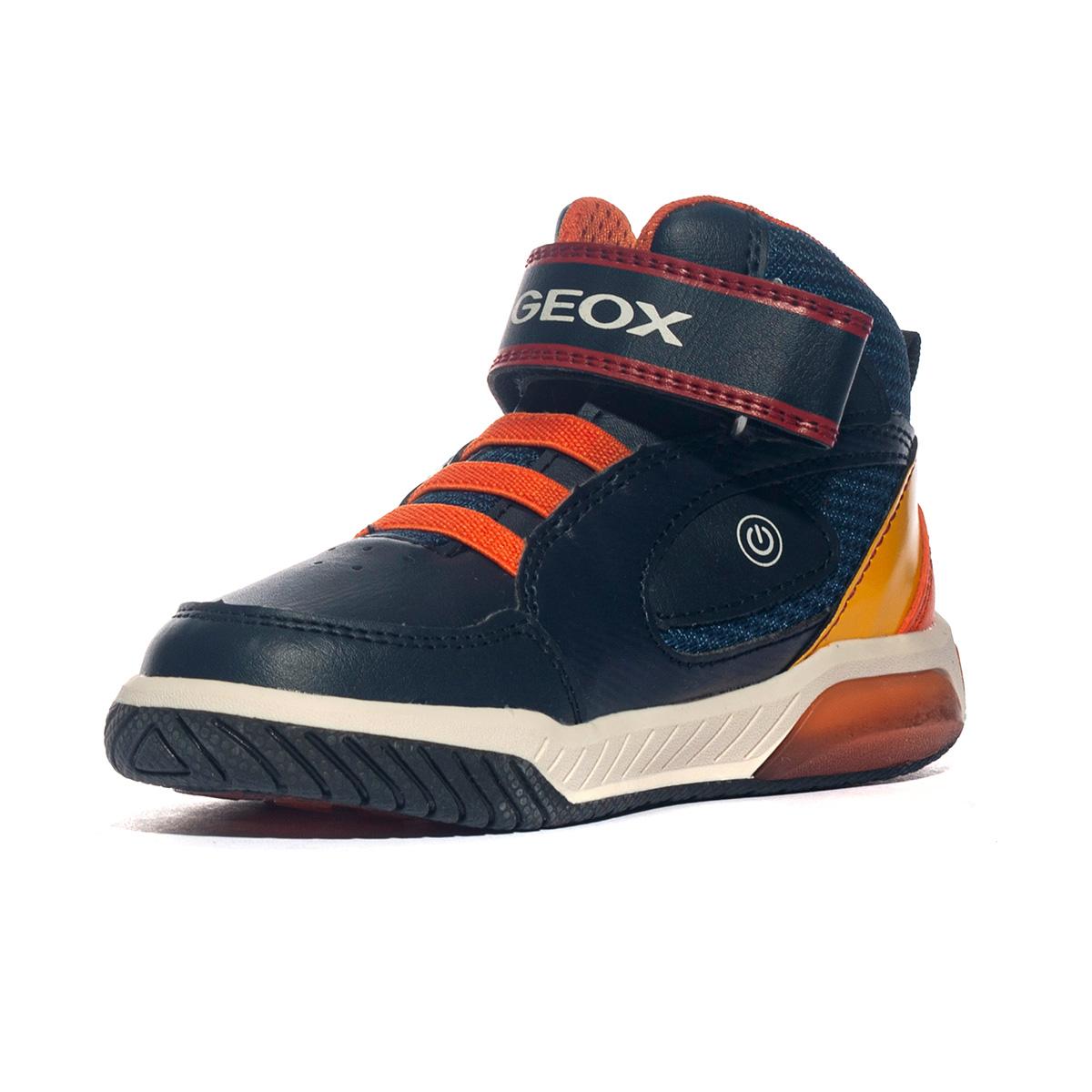 GEOX J369CB 0BU11 NAVY ORANGE  C0659 Sneakers Bambino 