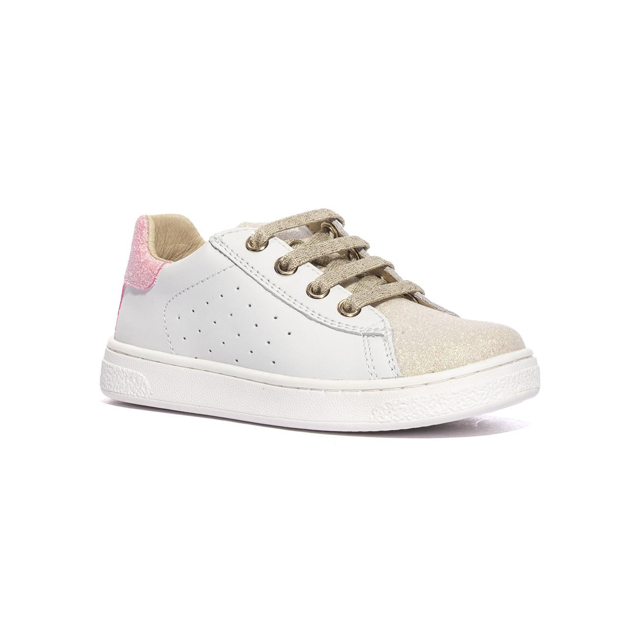 Sneakers Naturino Hasselt Bianche Rosa 0012017508.07.1N71WHITE PLATINUM CANDY NATURINO