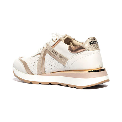 Sneakers Keys K7642 Bianche K7643WHITE GOLD KEYS
