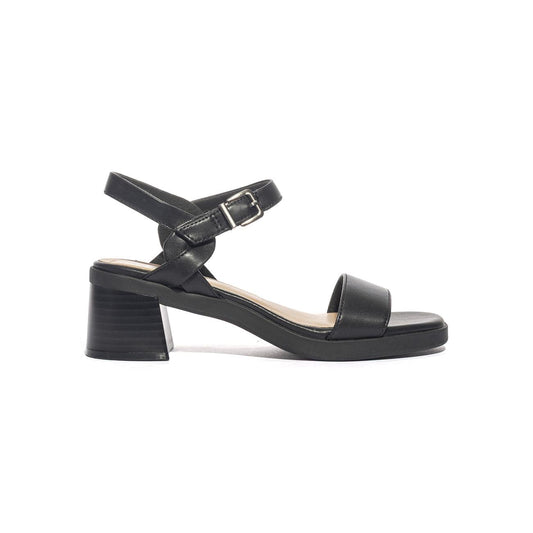 CLARKS 181658 BLACK LEATHER Sandali Donna 