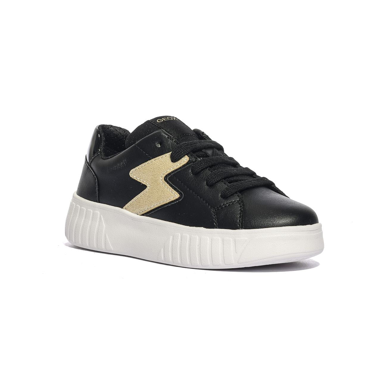 GEOX J45DVA 054AJ BLACK LT GOLD        C9258 Sneakers Bambina 