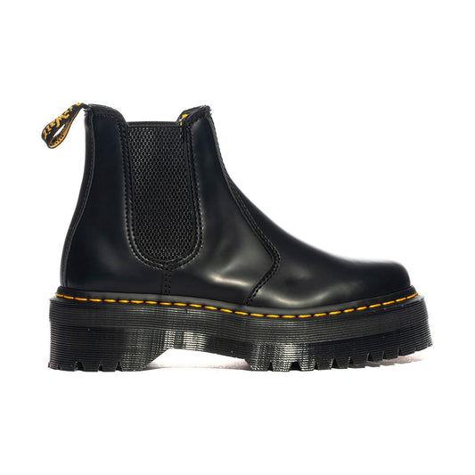 STIVALETTI CHELSEA PLATFORM Dr. Martens  QUAD 2976 Nere 24687001Black Polished Smooth DR MARTENS