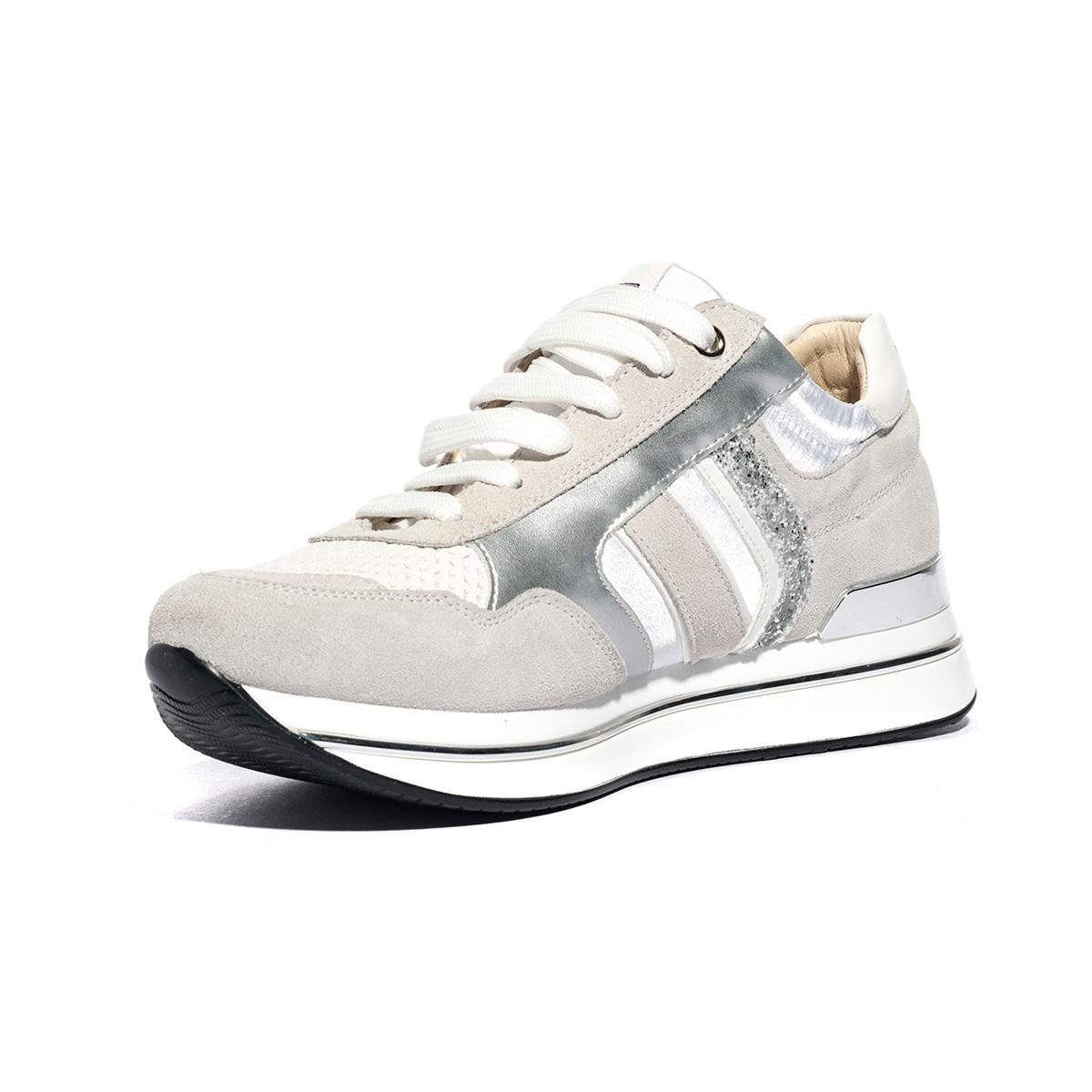 KEYS K7760 WHITE SILVER Sneakers Donna 
