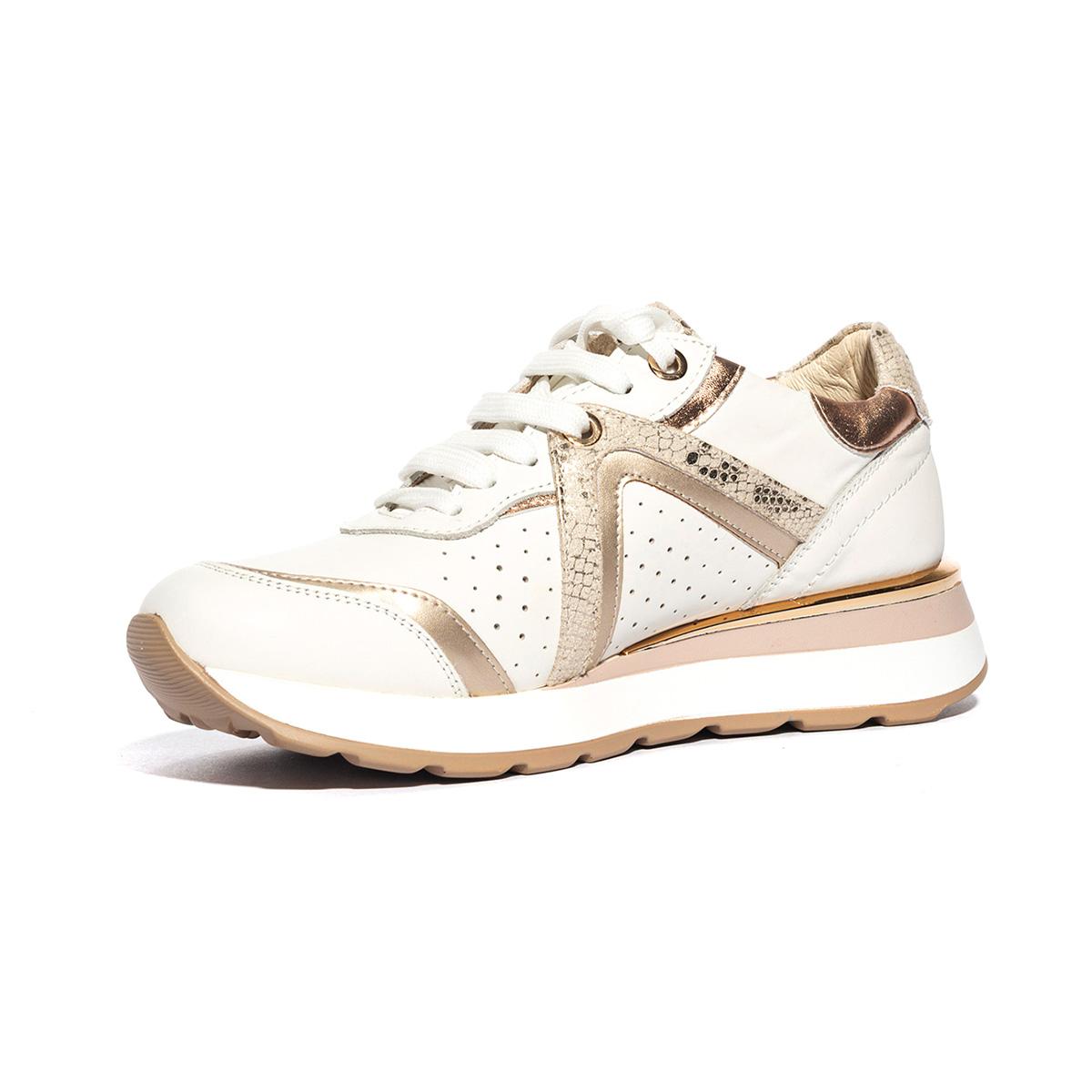 KEYS K7643 WHITE GOLD Sneakers Donna 