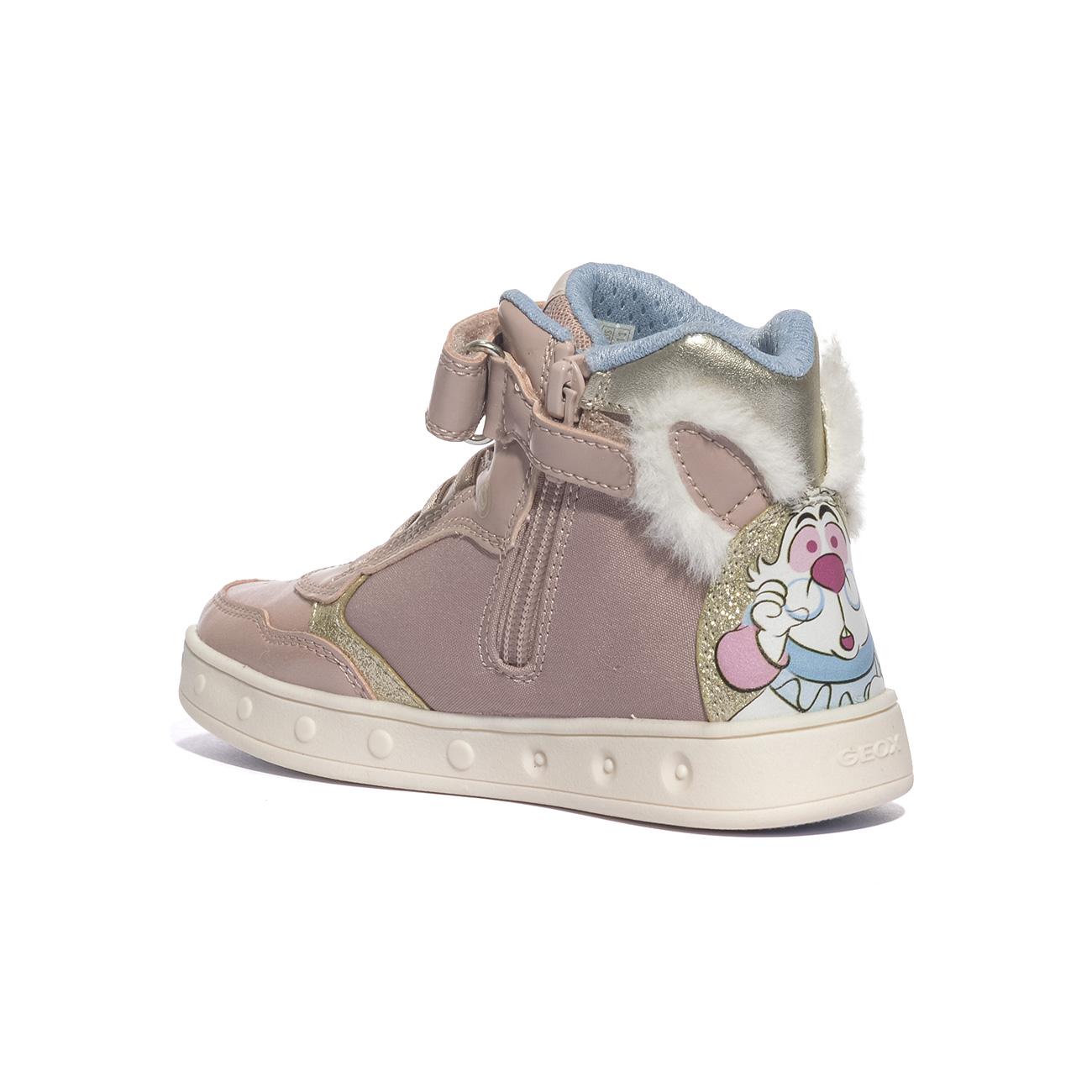 GEOX J468WG 011KN LT ROSE PLATINUM     C8W2U Sneakers Bambina 