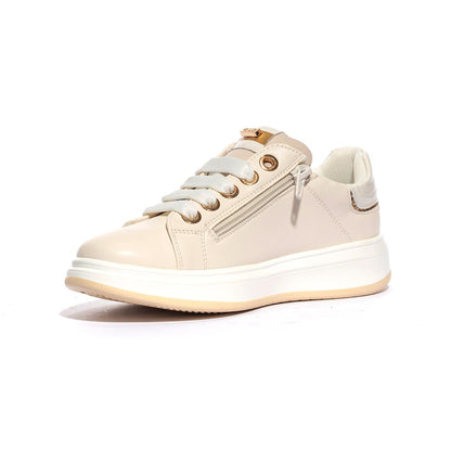 4US 42703 CREMA BEIGE Sneakers Bambina 