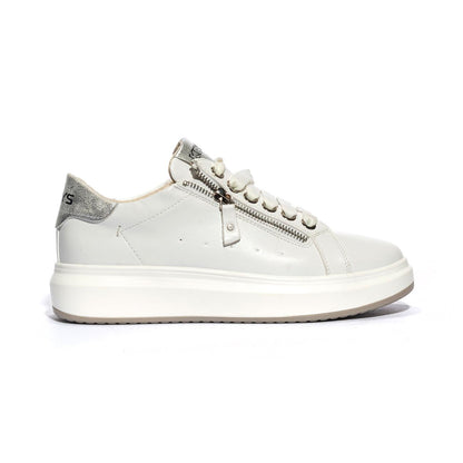 Sneakers Keys K7600 Bianche Argento K7600WHITE SILVER KEYS