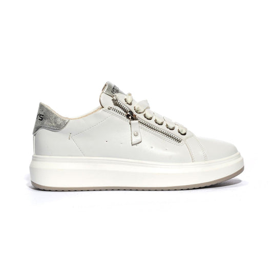 Sneakers Keys K7600 Bianche Argento K7600WHITE SILVER KEYS