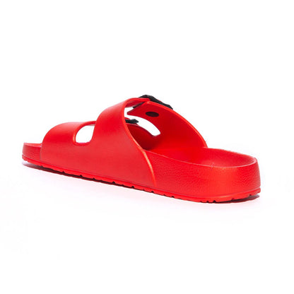 GOLDSTAR DUE FIBBIE ROSSO Ciabatte Unisex 