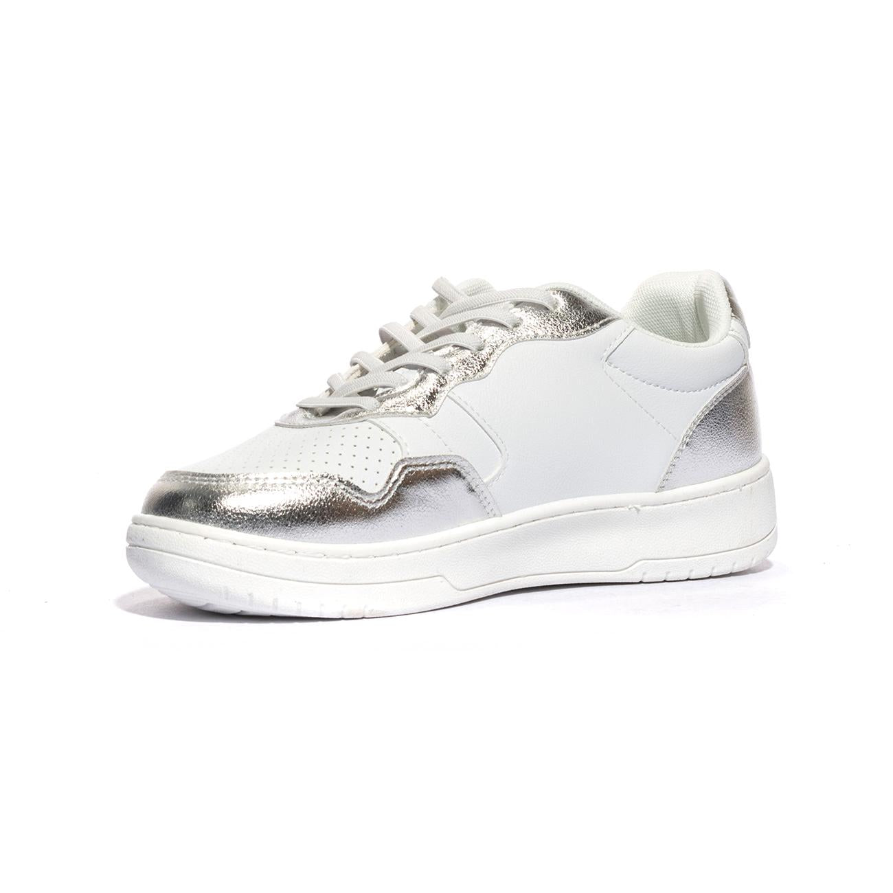 U.S. POLO ASSN. DENNY004 WHI SIL Sneakers Bambina 