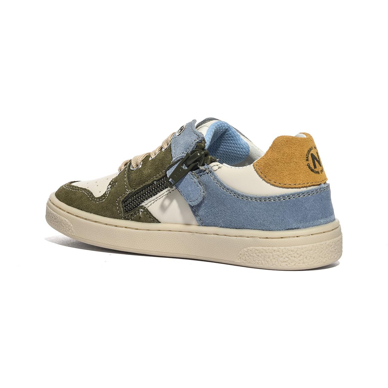 NATURINO 0012018250.01.2G05 MILITARE.MILK.CELESTE Sneakers Bambino 