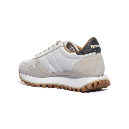 BLAUER S6MILLEN03 SUP CREAM BLACK Sneakers Donna 