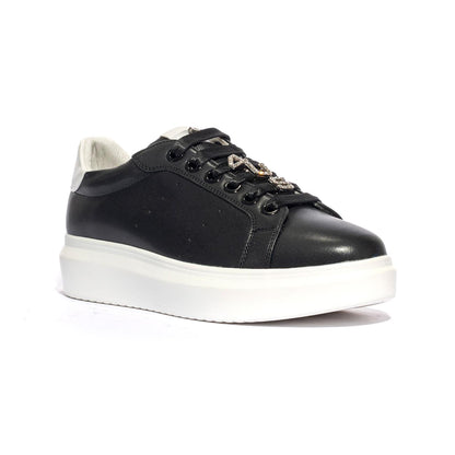 4US 42354 BLACK WHITE Sneakers Bambina 