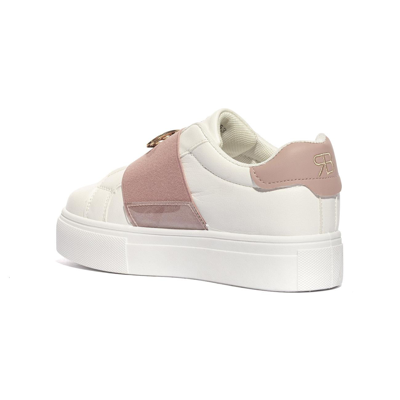 Sneakers Reanto Balestra Reb453 Bianche Rosa REB453WHITE C.GOLD RENATO BALESTRA