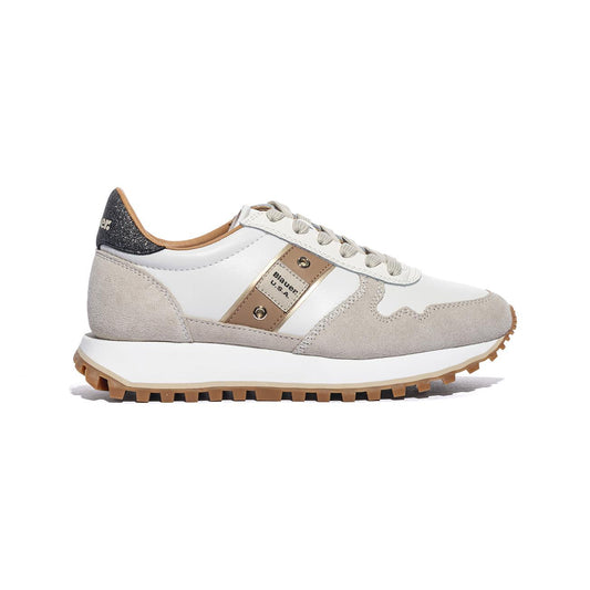 BLAUER S6MILLEN03 SUP CREAM BLACK Sneakers Donna 