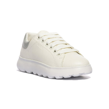 GEOX J55MRA 000BC WHITE SILVER  C0007 Sneakers Bambina 