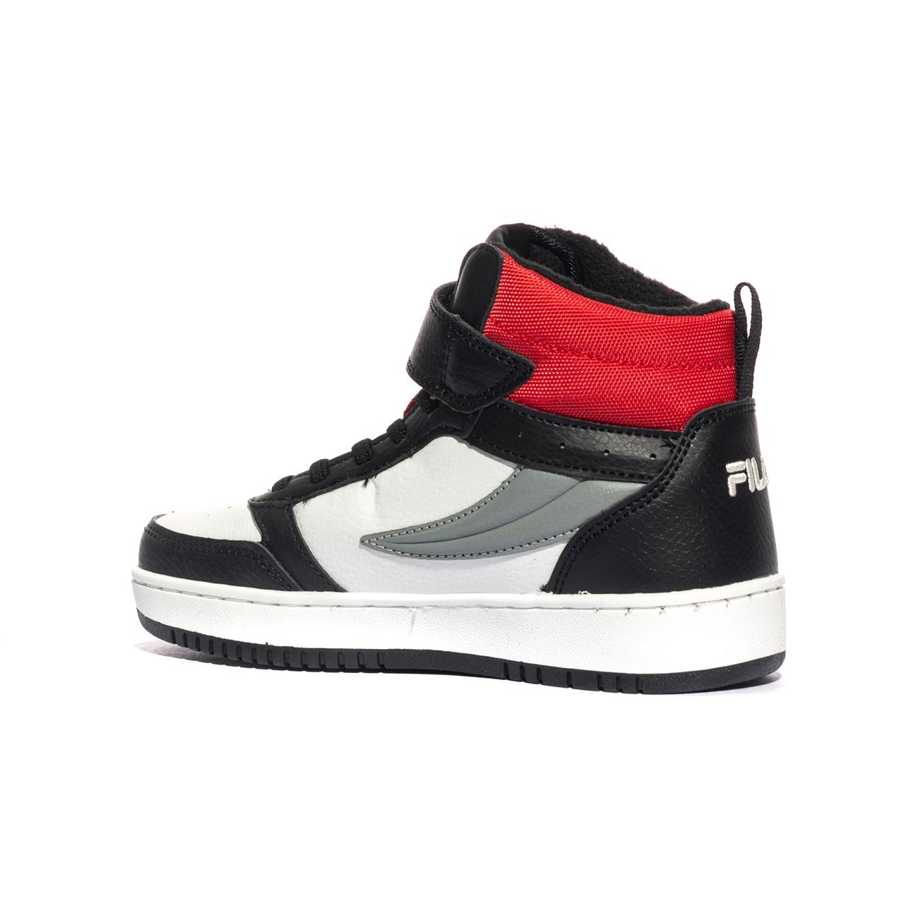 FILA REGA NF mid velcro kids FFK0229White-Black-Fila Red FILA