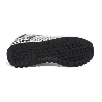 LIUJO 4A3723EX030S3036 MESH BLACK WHITE GOLD Sneakers Donna 