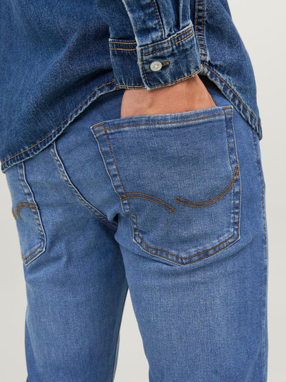 JACK & JONES 12243592 Blue Denim Jeans Uomo 