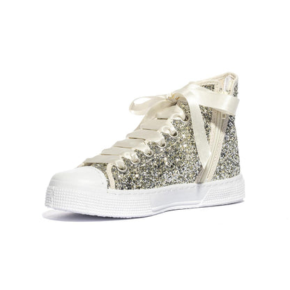 DXO C88 GLITTER PLATINO Sneakers Bambina 