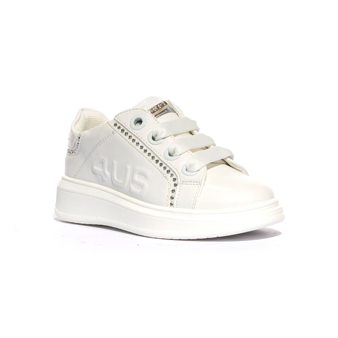 4US 42703 WHITE Sneakers Bambina 