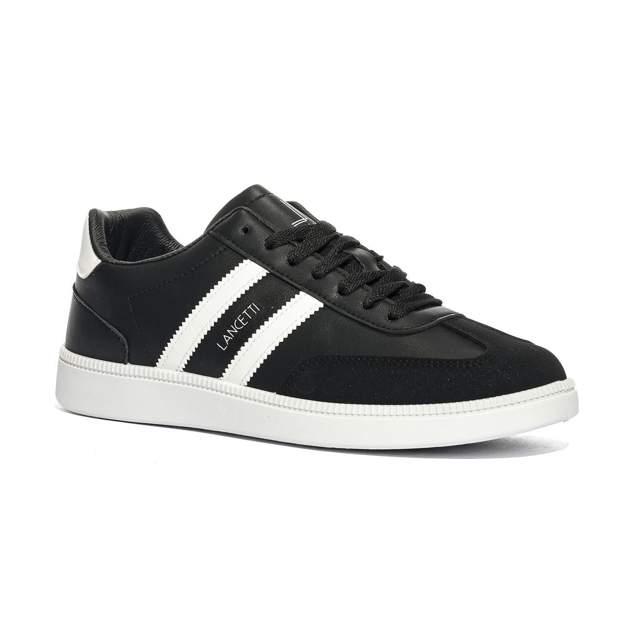 LANCETTI LNC870-1 BLACK WHITE Sneakers Uomo 