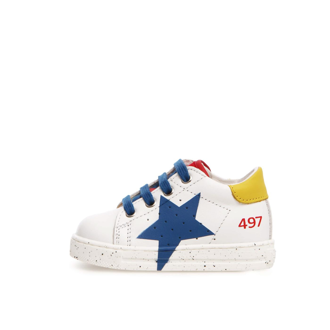 FALCOTTO 0012015331-01-1N82 WHITE-AZURE-YELLOW Sneakers Bambino 
