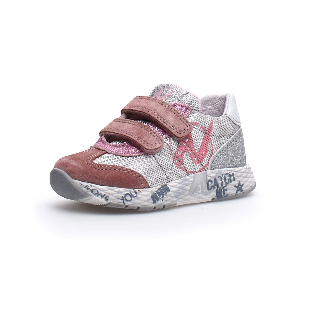 NATURINO 0012015885-28-1Q78 SILVER-ROSE Sneakers Bambina 