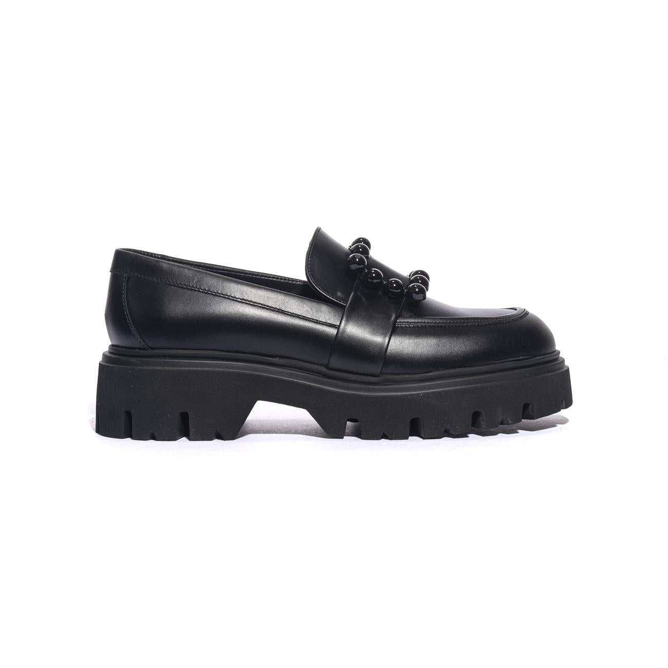 FRAU 85L2 NERO Mocassini Donna 