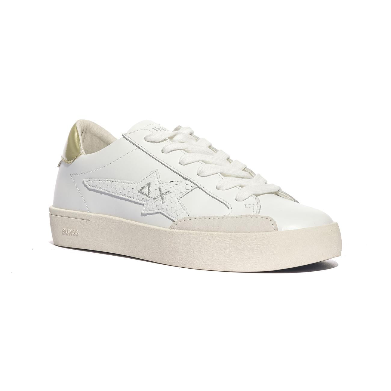 Sneakers Sun68  KATY LEATHER Bianche Oro Z34225BIANCO ORO SUN 68