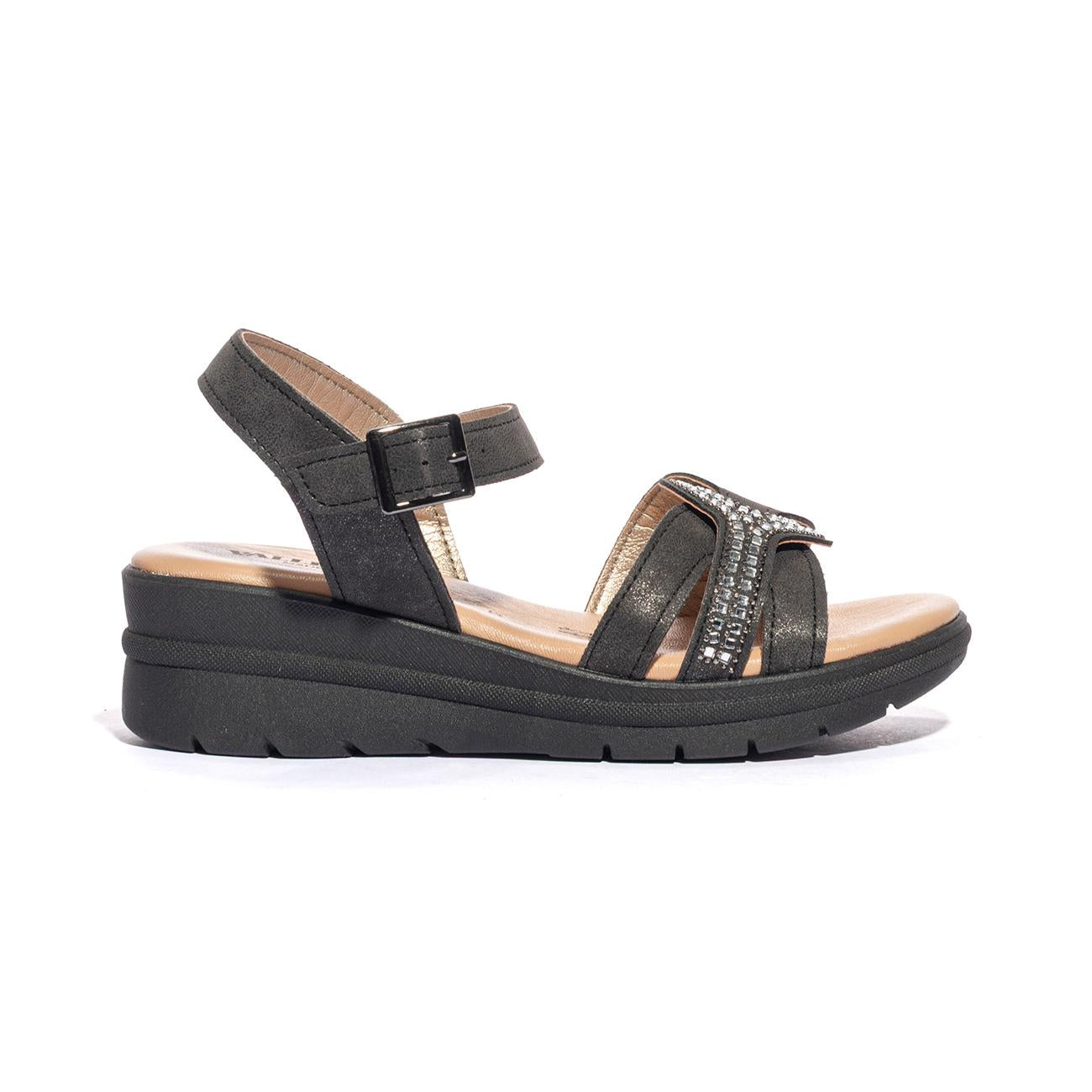 VALLEVERDE 55561 NERO Sandali Donna 