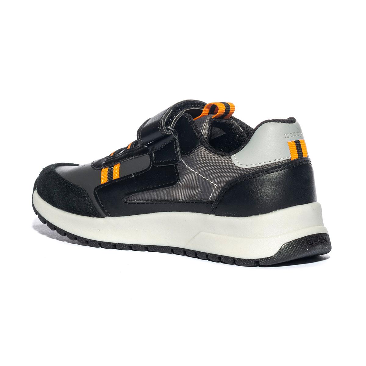 GEOX J36GMA BLACK ORANGE C0038 Sneakers Bambino 