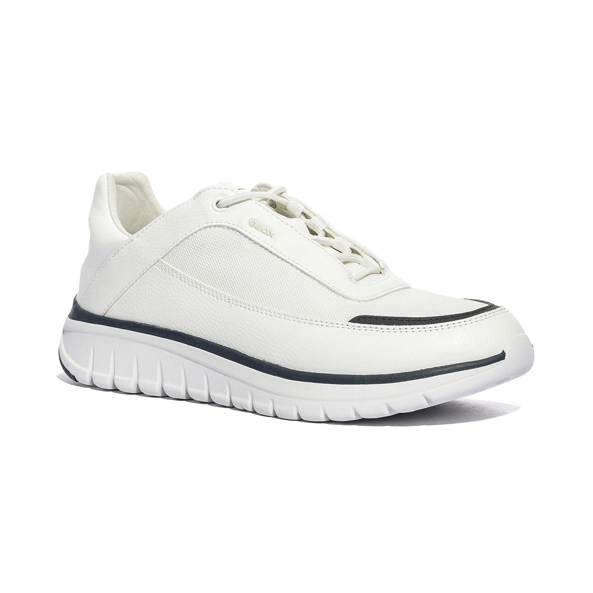 GEOX U65N4D 0BU11 WHITE DK NAVY    C1039 Sneakers Uomo 